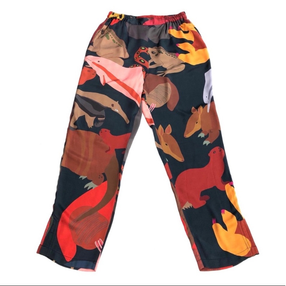 FARM Rio Amazonian animals high-rise crop pants M